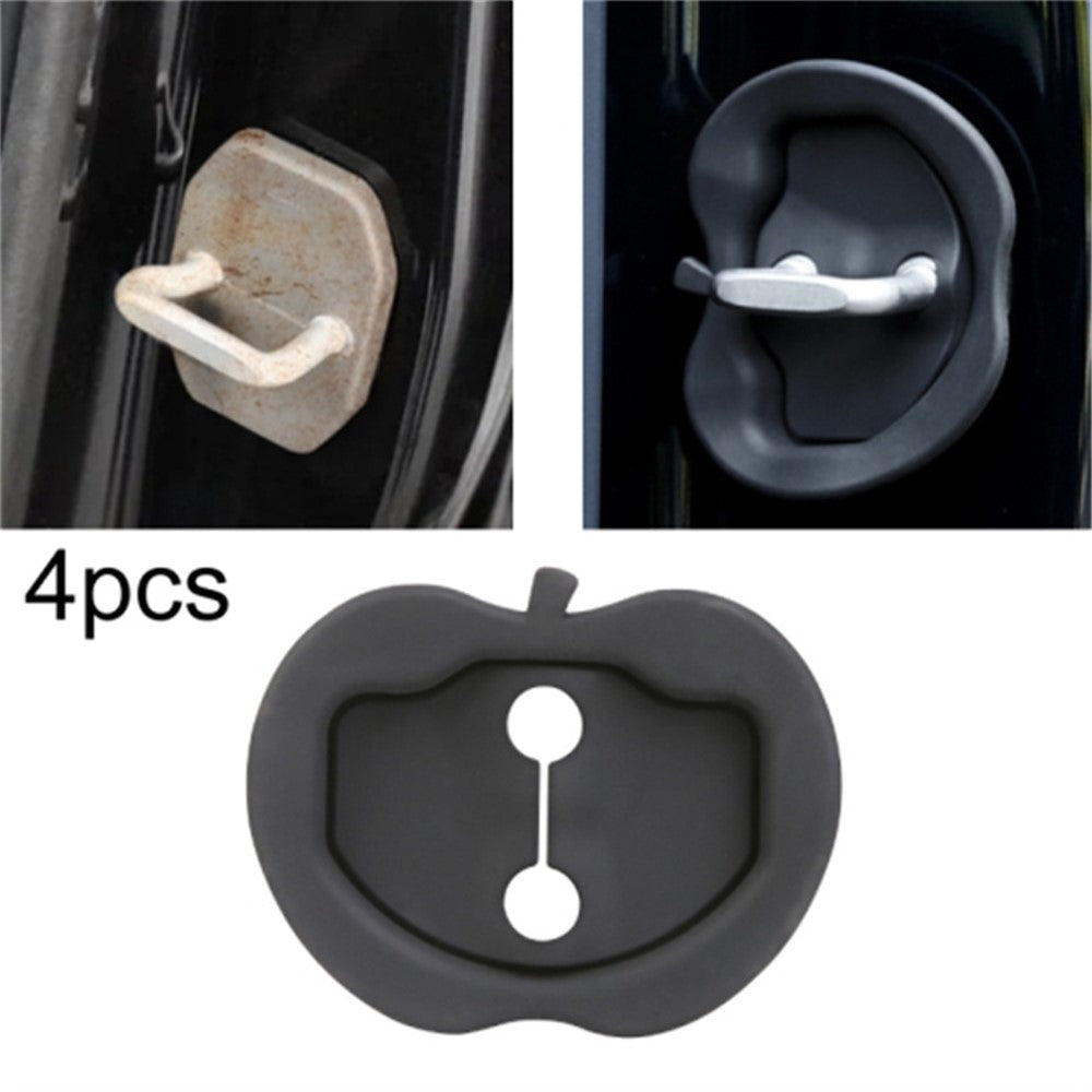 4Pcs / Set For Tesla Model Y / 3 Door Lock Silicone Case Car Lock Buckle Shock Absorption Buffer Silicone Protective Cover