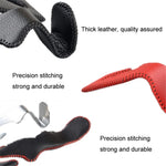 Car Seat Back Bag Hanging Hook Stainless Steel + Leather Car Seat Headrest Mount Hook