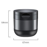 Aluminum Alloy Car Ashtray with LED Light Flame Retardant Good Sealing Ash Storage Holder