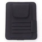 Car Sun Visor Storage Bag Litchi Texture PU Leather Cards Bills Glasses Holder