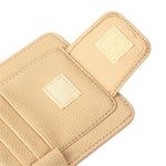Car Sun Visor Storage Bag Litchi Texture PU Leather Cards Bills Glasses Holder