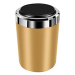ABS+Metal Liner LED Light Car Ashtray Vehicle Interior Garbage Can Ashtray with Lid