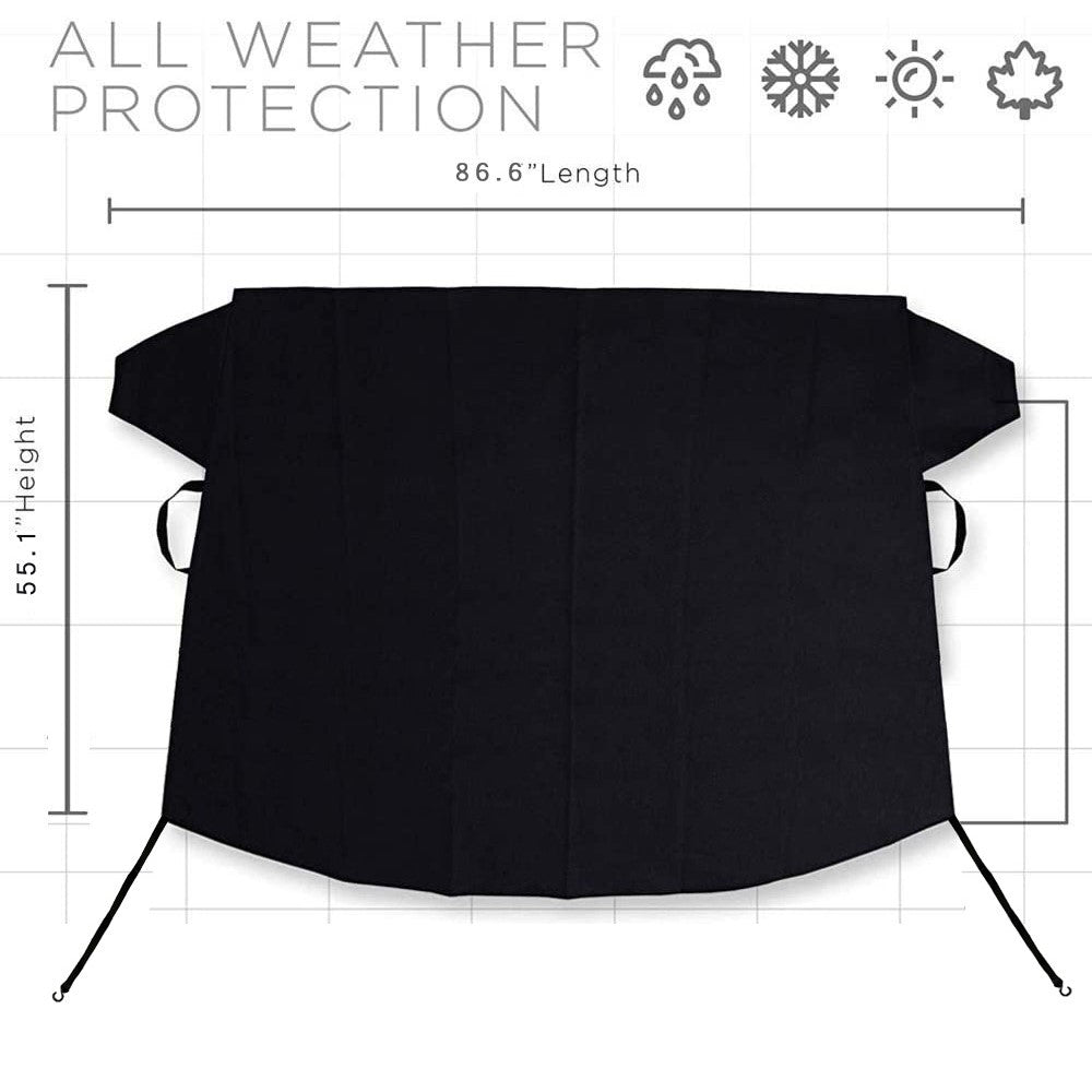 220x140cm 600D Oxford Cloth Thicken Car Front Windshield Waterproof Cover Windscreen Ice Snow Cover