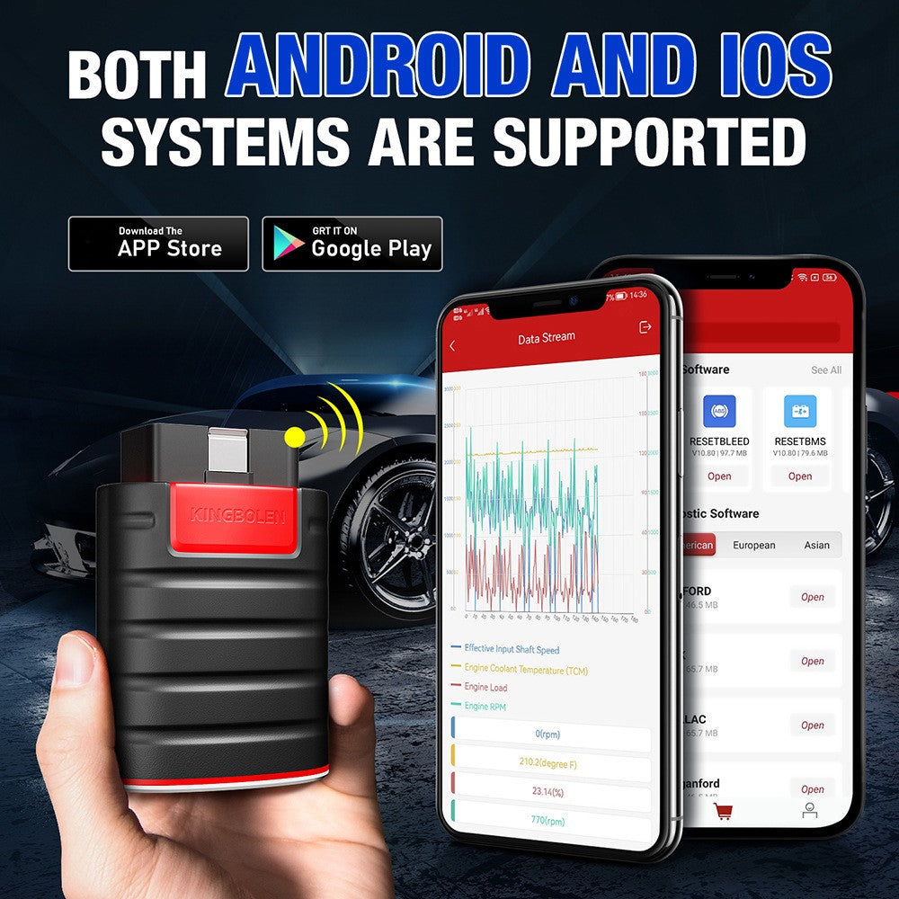 KINGBOLEN Ediag OBD2 Car Diagnostic Scanner Vehicle Engine Fault Code Reader