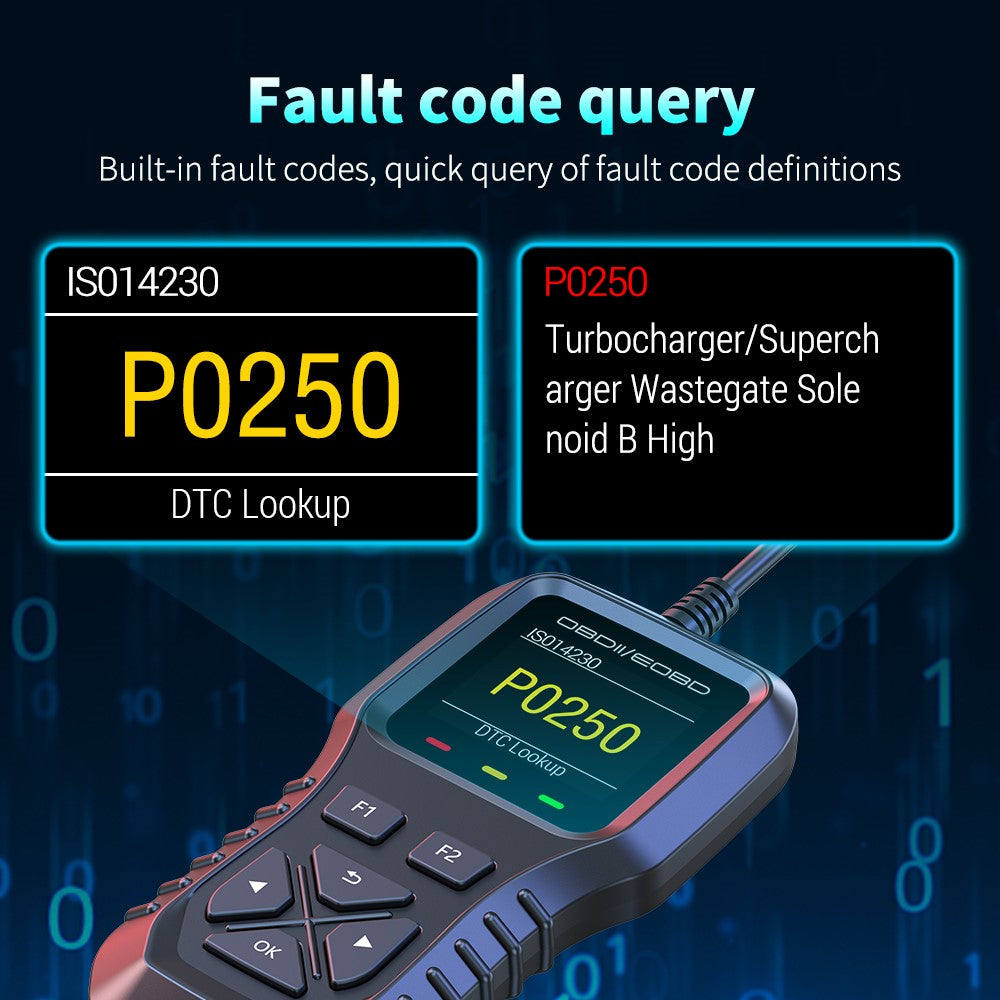 K1 Car OBD2 Diagnostic Scanner Color LCD Display 36600 Engine Codes Clear Tool Real Time Data Stream