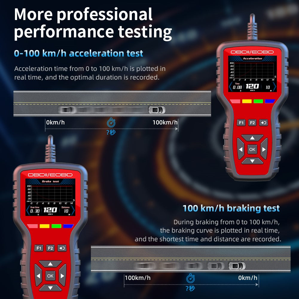 K2 OBD2 Car Diagnostic Scanner 40000+ Codes Color Screen Engine Fault Code Reader Clear Tool