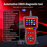 K2 OBD2 Car Diagnostic Scanner 40000+ Codes Color Screen Engine Fault Code Reader Clear Tool