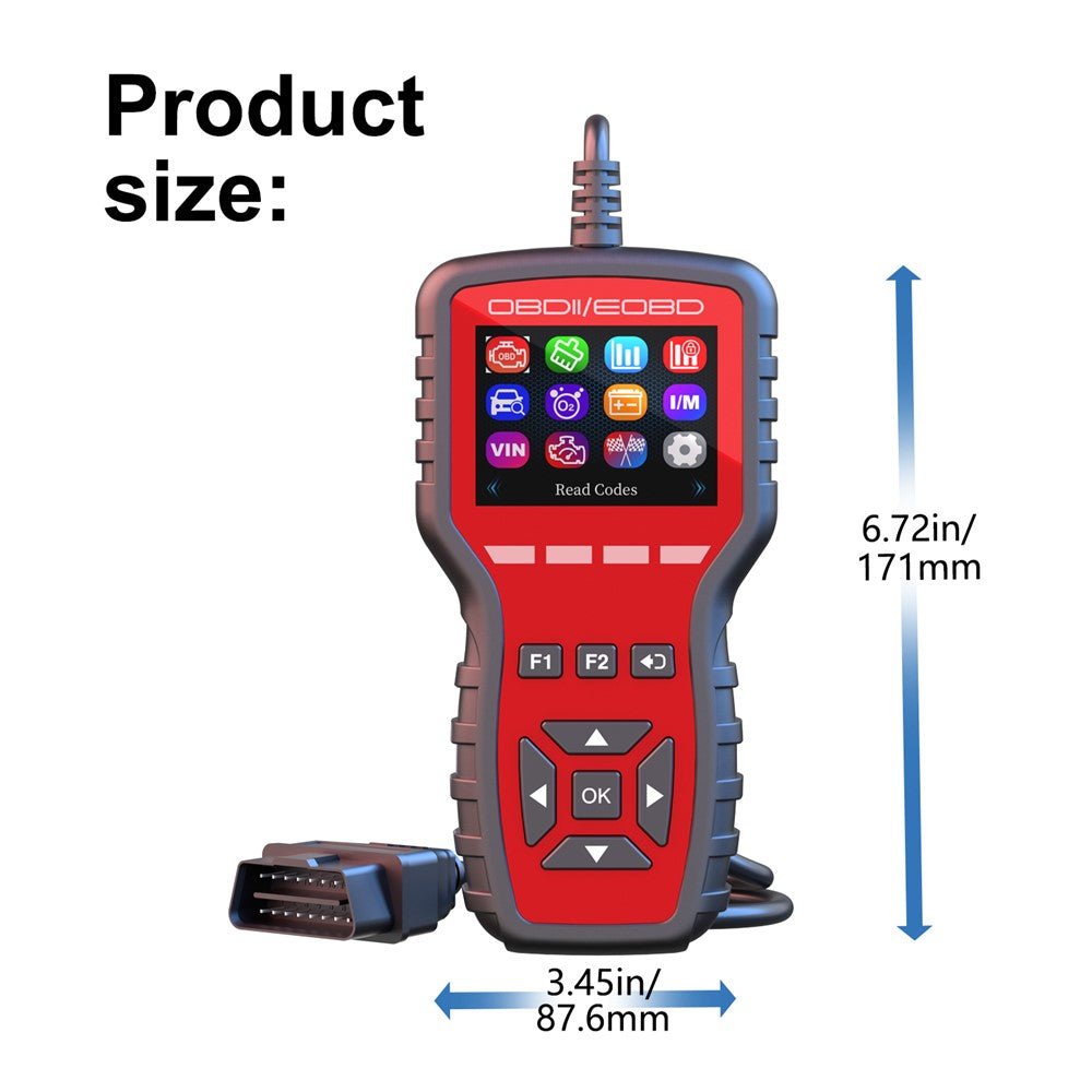 K2 OBD2 Car Diagnostic Scanner 40000+ Codes Color Screen Engine Fault Code Reader Clear Tool