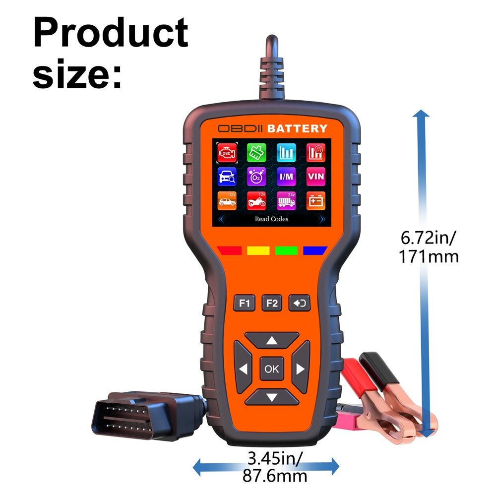 K2 Pro 2 in 1 OBD2 Scanner Car Battery Tester 40000+ Fault Codes Engine Diagnostic Tool