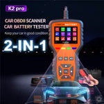 K2 Pro 2 in 1 OBD2 Scanner Car Battery Tester 40000+ Fault Codes Engine Diagnostic Tool