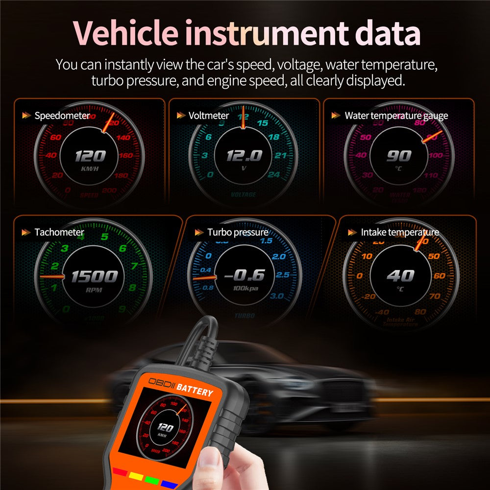 K2 Pro 2 in 1 OBD2 Scanner Car Battery Tester 40000+ Fault Codes Engine Diagnostic Tool