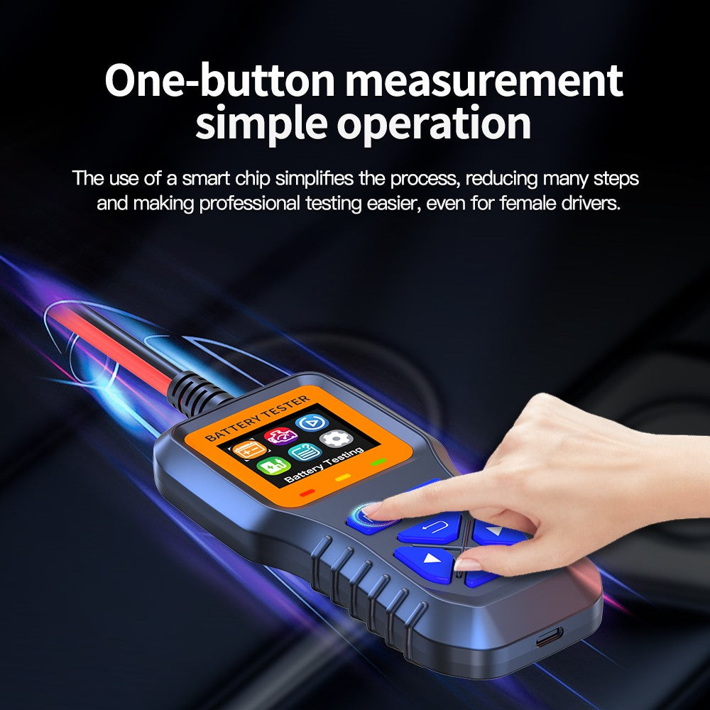 K1S Car Battery Tester 12V 24V 30V Lead Acid Battery Analyzer with CCA SOH Internal Resistance Test for Auto Motorcycle