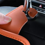 Car Seat Back Cup Holder Nappa Texture Leather + Zinc Alloy Multifunctional Storage Bin for Car Interior