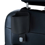 Car Seat Back Cup Holder Nappa Texture Leather + Zinc Alloy Multifunctional Storage Bin for Car Interior