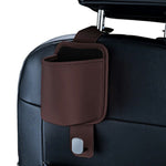 Car Seat Back Cup Holder Nappa Texture Leather + Zinc Alloy Multifunctional Storage Bin for Car Interior