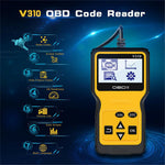 V310 OBD2 Scanner Diagnostic Tool Code Reader OBDII EOBD Read / Clear Fault Scan Tool