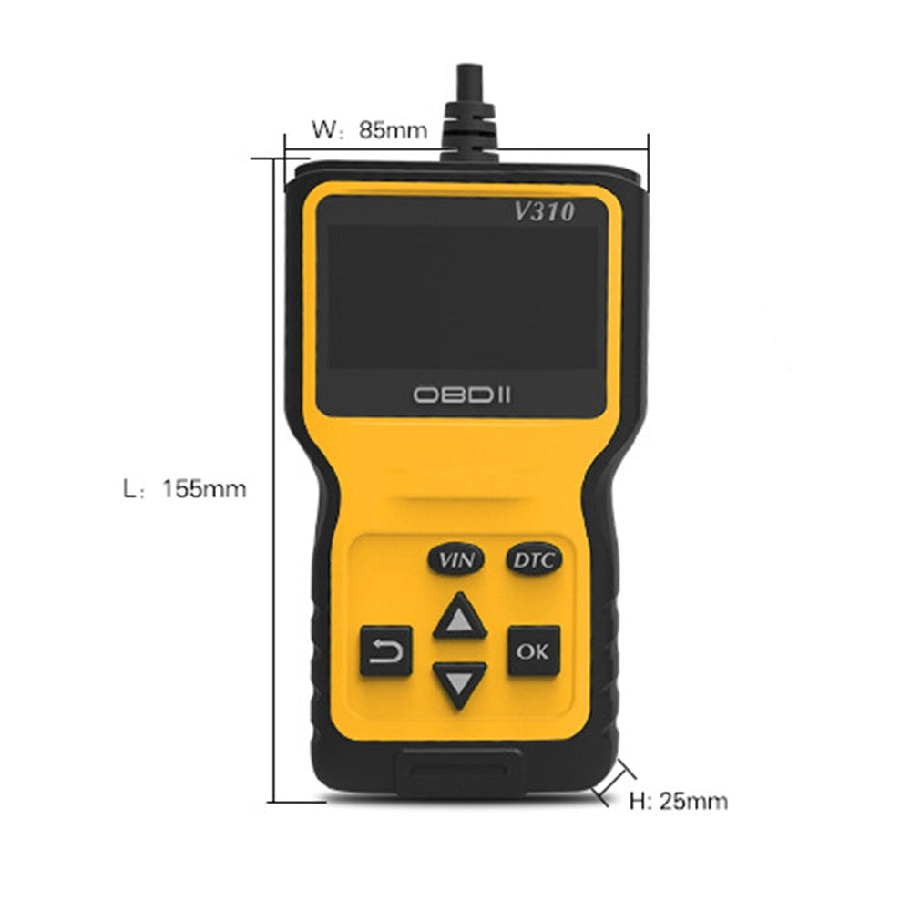 V310 OBD2 Scanner Diagnostic Tool Code Reader OBDII EOBD Read / Clear Fault Scan Tool