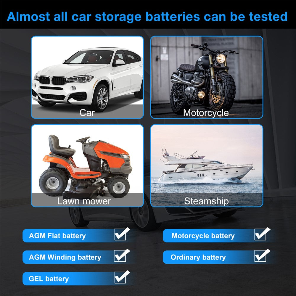 KONNWEI BK200 Multi-Function Bluetooth-compatible Battery Tester for Car Truck Motorcycle SUV Boat Yacht 6V 12V 24V Battery Tester