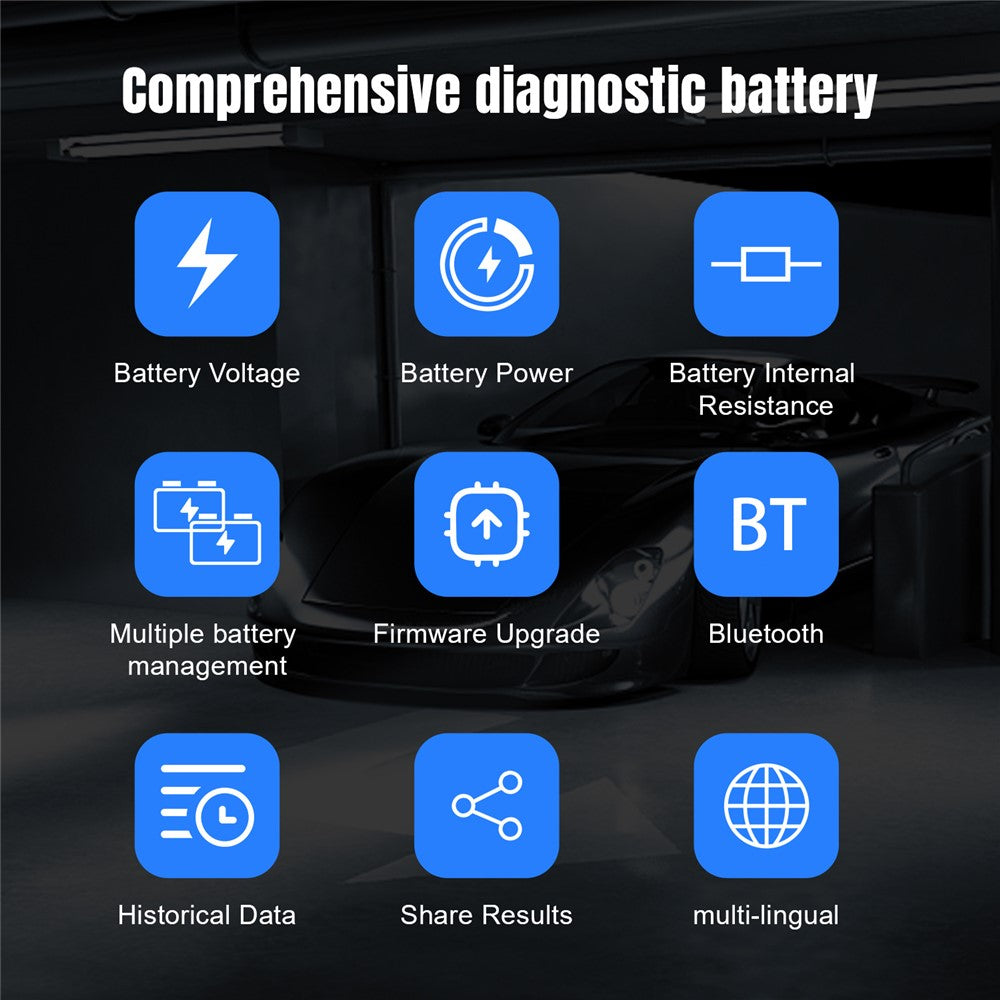 KONNWEI BK200 Multi-Function Bluetooth-compatible Battery Tester for Car Truck Motorcycle SUV Boat Yacht 6V 12V 24V Battery Tester