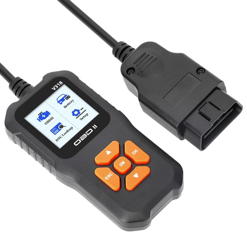 V318 OBD2 1.8-inch Car Fault Diagnosis Instrument Engine Tester Diagnostic Tool Battery Detector