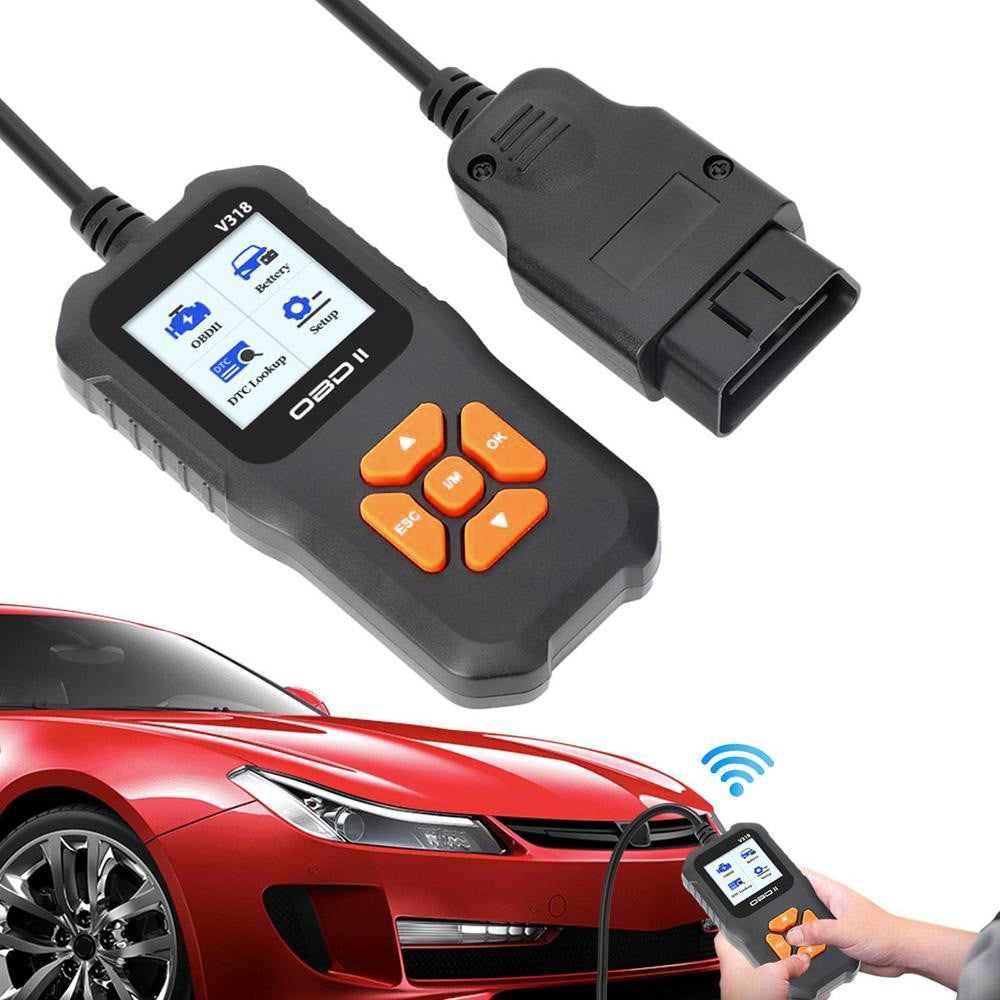 V318 OBD2 1.8-inch Car Fault Diagnosis Instrument Engine Tester Diagnostic Tool Battery Detector
