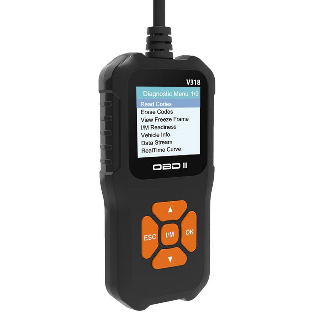 V318 OBD2 1.8-inch Car Fault Diagnosis Instrument Engine Tester Diagnostic Tool Battery Detector