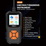 V318 OBD2 1.8-inch Car Fault Diagnosis Instrument Engine Tester Diagnostic Tool Battery Detector