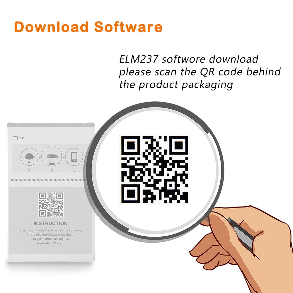 V06H4K ELM327 Engine Fault Detector Diagnostic Tool Car Code Reader Bluetooth-Compatible Connection Support OBD2 Protocol