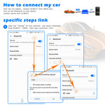 V06H4K ELM327 Engine Fault Detector Diagnostic Tool Car Code Reader Bluetooth-Compatible Connection Support OBD2 Protocol