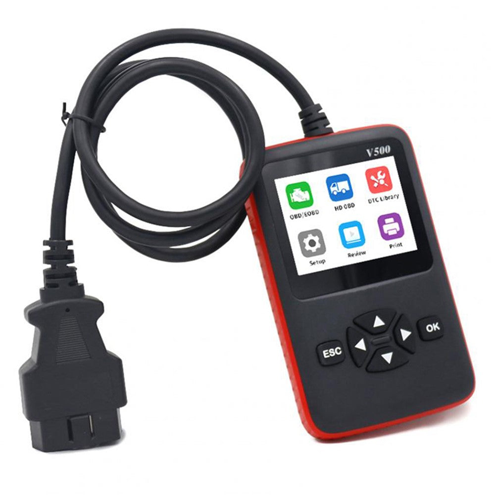 V500 Bilkøretøj ELM327 OBD2 Motorkodeaflæser Dieselolie Diagnostisk Værktøj Scanner Analysator