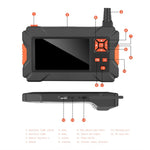 P130 10m Hard Wire Inspection Camera 8mm Tri-Lens Waterproof LED Drain Pipe 4.3-Inch Screen Borescope