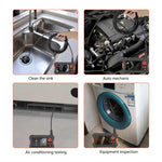 P130 10m Hard Wire Inspection Camera 8mm Tri-Lens Waterproof LED Drain Pipe 4.3-Inch Screen Borescope