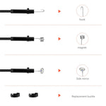 P130 5m Hard Wire LED Light Borescope Waterproof 8mm Dual-Lens Inspection Snake Camera Industrial Endoscope