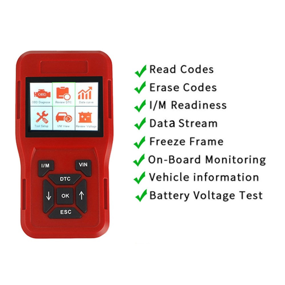 TK209 Bildiagnosescanner OBD2 Fejlkodelæser Motorsystemdiagnoseværktøjer