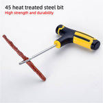 8Pcs / Set Car Tyre Puncture Repair Kit Tire Pressure Gauge Pliers Tool with Storage Case