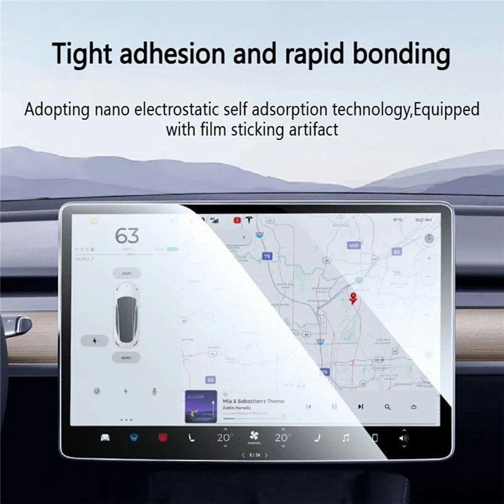 For Tesla Model 3 Highland Navigation Screen Protector Matte Anti Fingerprint Tempered Glass Touch Screen Film