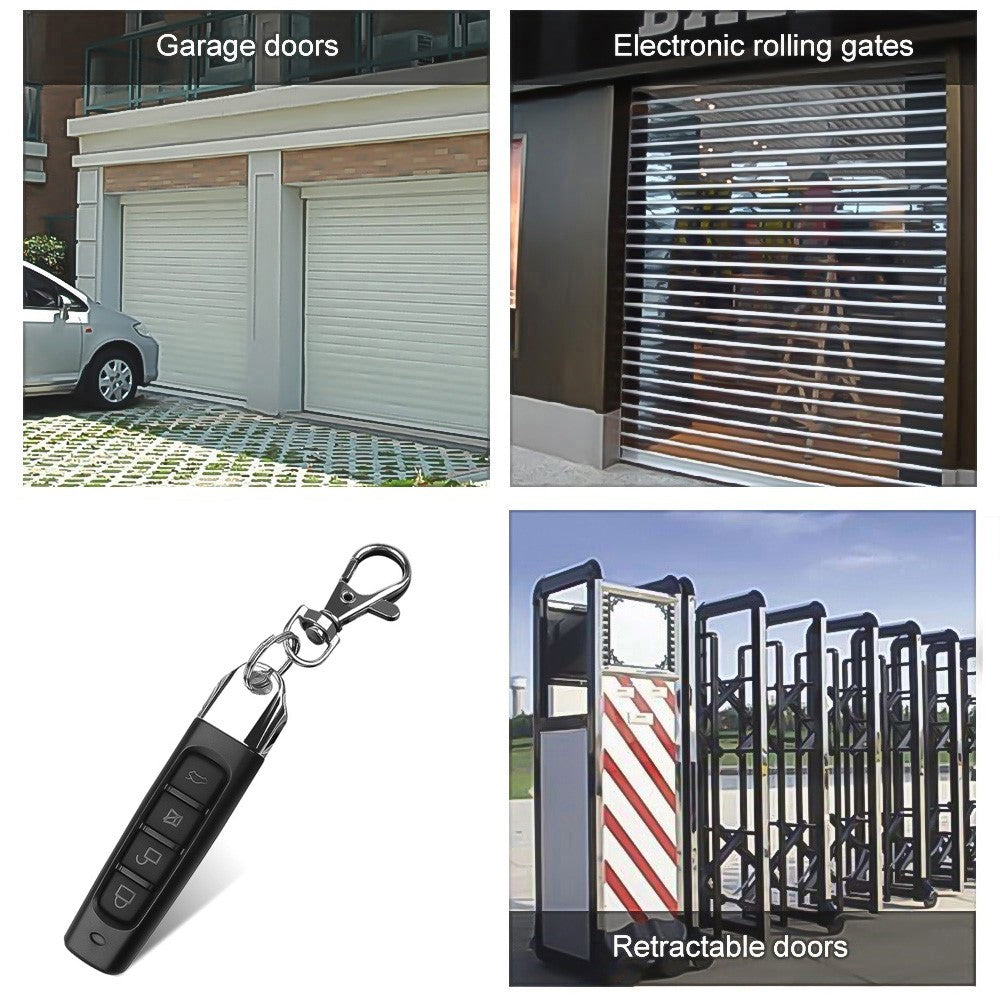 4-tasters elektrisk trådløs fjernbetjening duplikator kloningskode garageportåbner nøglering sort