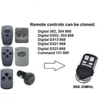 868.3MHz Garagedørsfjernbetjening Duplikator HSM2 HSM4 868 Digital D302 382 BHS110 Fjernbetjening