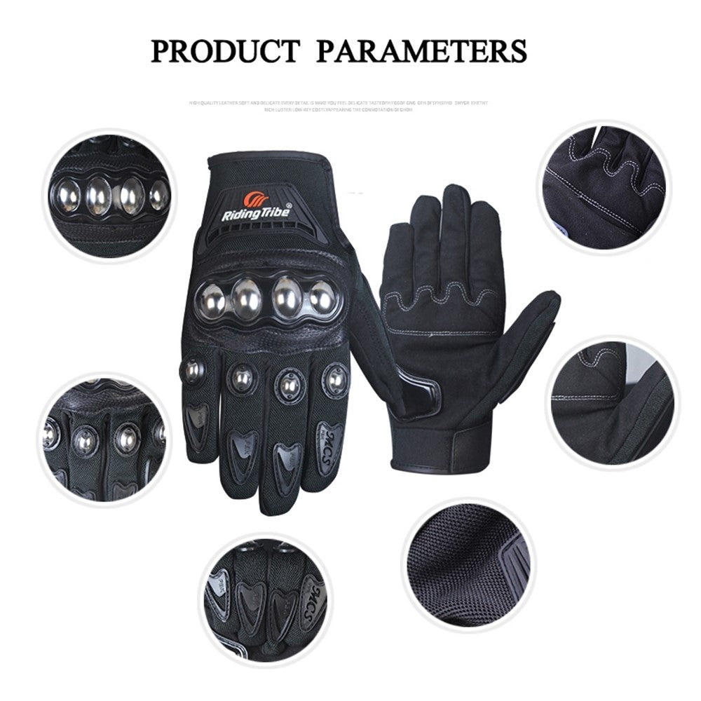 RIDING TRIBE MCS-29B Anti-fall Anti-slip Motorcycle Riding Gloves Outdoor Motocross Breathable Touch Screen Full Finger Gloves