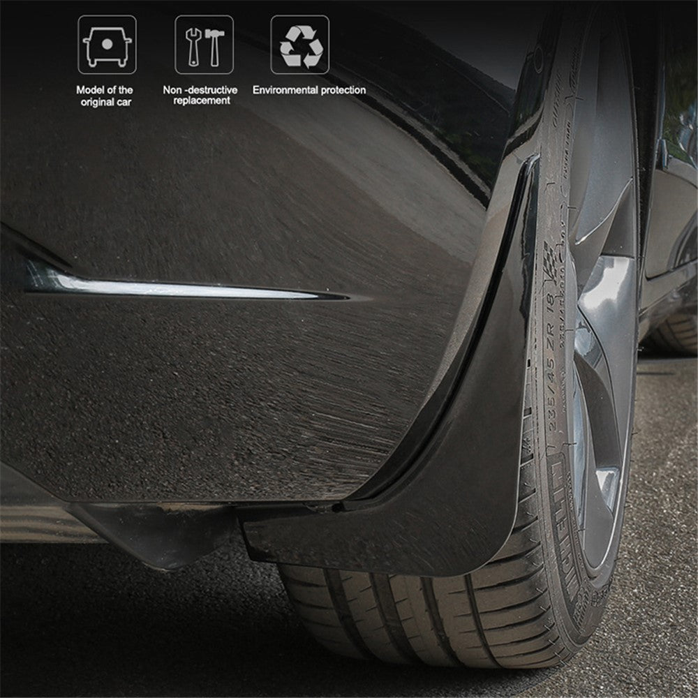 4PCS Mud Flap Mud Guard for Tesla Model 3 No Drilling Car Front and Rear Wheel Fender
