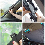 R-8043 70cm Car Front Window Sunshade Cover Retractable Windshield Sun Visor