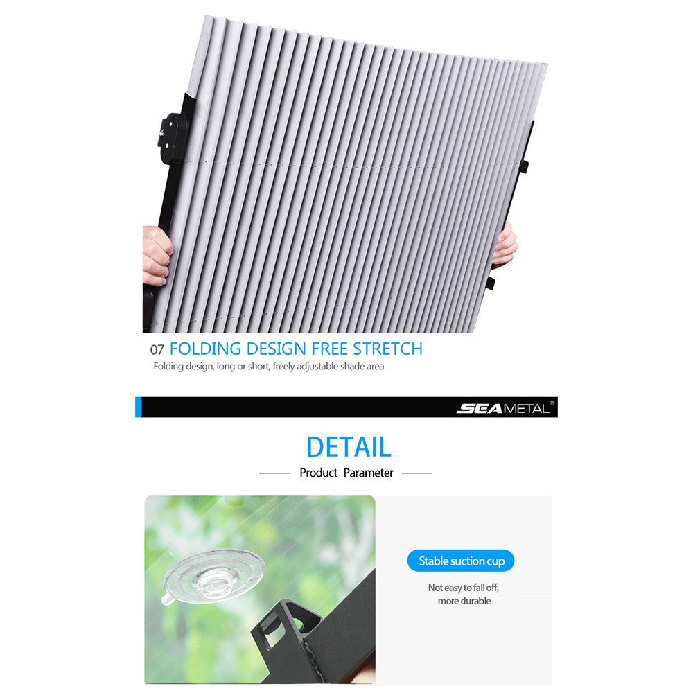 R-8043 70cm Car Front Window Sunshade Cover Retractable Windshield Sun Visor
