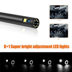 F300 5m Hard Wire 1080P Dual Lens 8mm Probe Industrial Endoscope Camera Dimmable 9-LED WiFi IP68 Waterproof Inspection Tool