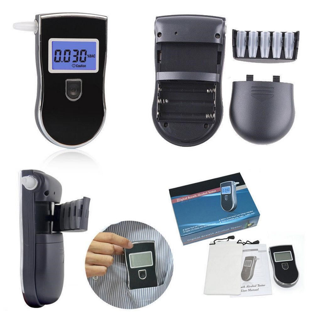 AT-818 Professional-Grade Mini Breathalyzer Portable Breath Alcohol Tester with Digital LCD Screen