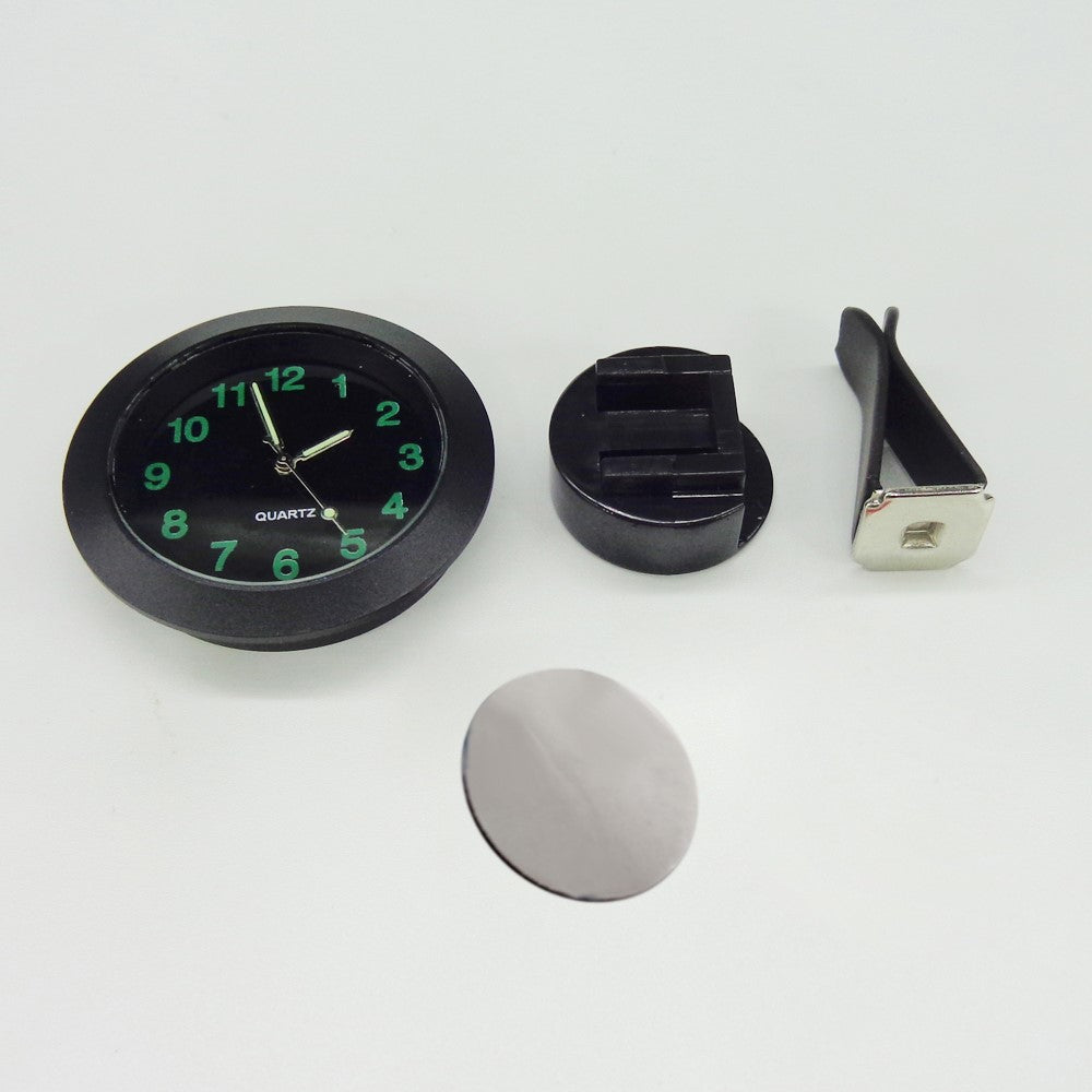 Luminous Mini Car Air Vent Clip-on Round Quartz Clock Car Interior Decoration