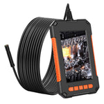 P40 5m Hard Wire 4.3 inch Screen 8mm HD 1080P Hand-held Industrial Endoscope Borescope Rechargeable Waterproof 8-LED Inspection Camera