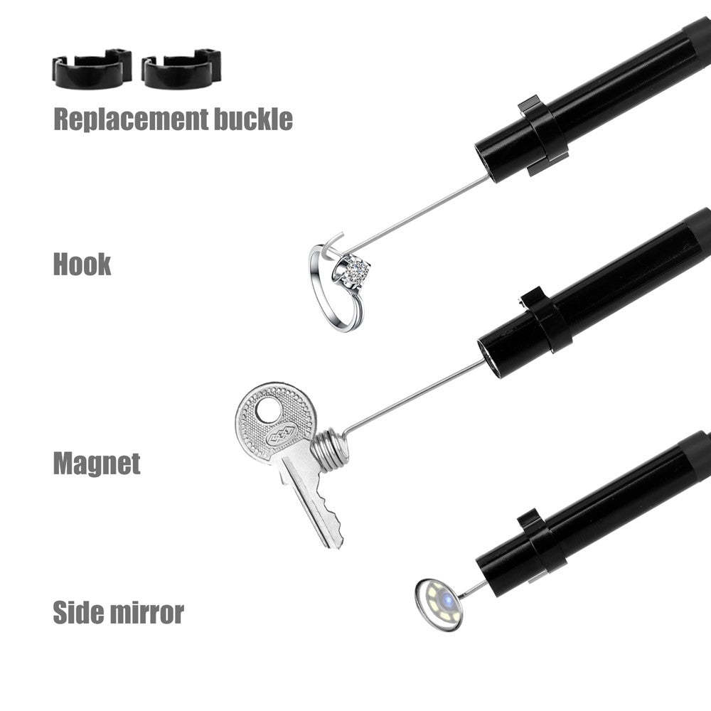 P40 5m Hard Wire 4.3 inch Screen 8mm HD 1080P Hand-held Industrial Endoscope Borescope Rechargeable Waterproof 8-LED Inspection Camera