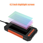 P40 5m Hard Wire 4.3 inch Screen 8mm HD 1080P Hand-held Industrial Endoscope Borescope Rechargeable Waterproof 8-LED Inspection Camera