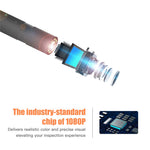 P40 5m Hard Wire 4.3 inch Screen 8mm HD 1080P Hand-held Industrial Endoscope Borescope Rechargeable Waterproof 8-LED Inspection Camera