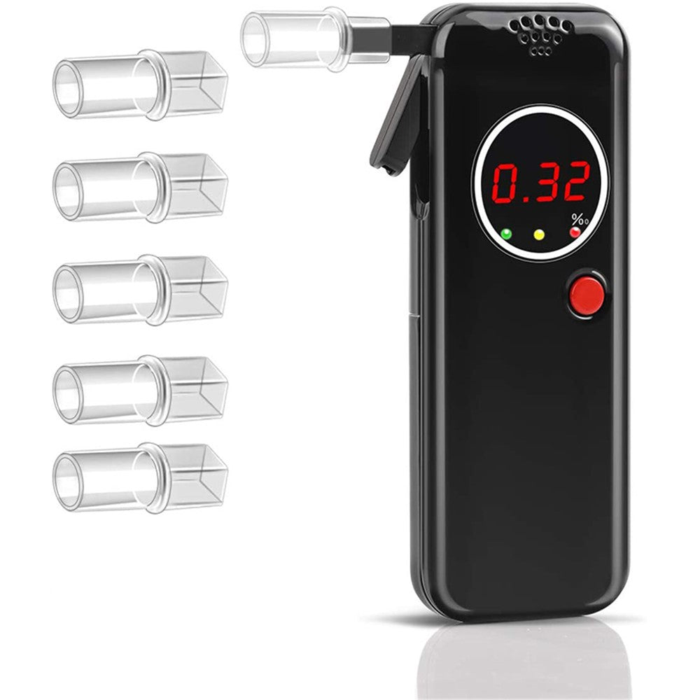 AD6000NS Professional LCD Screen Digital Breath Alcohol Tester Breathalyzer Alcohol Detector Drunk Driving Analyzer (No FDA, BPA-free)